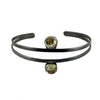 Division Cuff, Green Amethyst