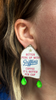 Grande Cream With Room For Coffee Earrings