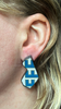 Blue & White Tin Mint Earrings