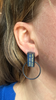 Navy Door Knocker Earrings