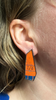 Orange Tin Mint Earrings