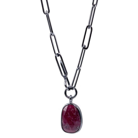 Ruby Lariat Necklace