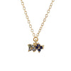 Two O' Clover Necklace, Blue