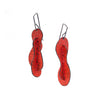 Curvy Earrings, Small, Red