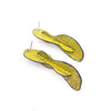Curvy Earrings, Medium, Yellow