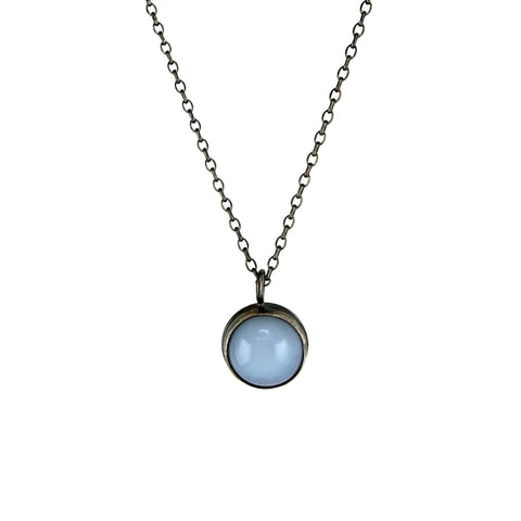 Pinwheel Flower & Chalcedony Reversible Necklace
