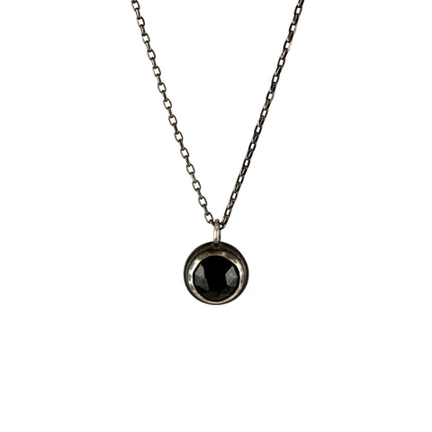 Pinwheel Flower & Onyx Reversible Necklace
