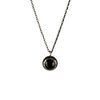 Pinwheel Flower & Onyx Reversible Necklace