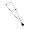 Pinwheel Flower & Onyx Reversible Necklace