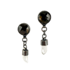 Smoky Quartz Chain Drop Earrings