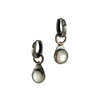 Detachable Charm Huggie Earrings, Moonstone