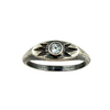 Star Pinky Signet, White Topaz