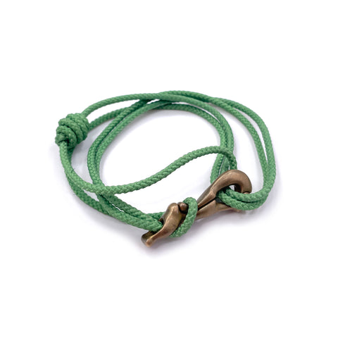 Pelican Clip Bracelet/Necklace, Brass, Fern