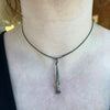 Antique Nail Necklace with Tube Rivet and Ruby