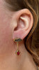 Hanging Oval Ruby Earrings