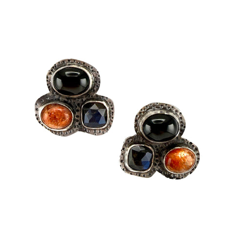 Gemstone Trio Studs