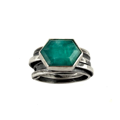 Wrap Ring, Paraiba Amazonite