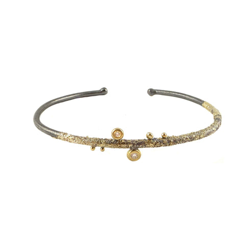 Gold Dust Cuff with Diamonds