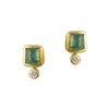 Green Tourmaline & Diamond Earrings