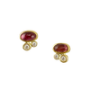 Tourmaline & Diamond Studs