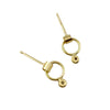 Gold Bull Ring Studs with Diamonds