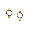 Bull Ring Studs with Diamonds