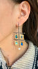 Four Square Blue Stone Dangles