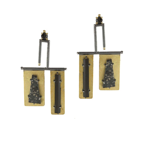 Black & Gold Sway Earrings