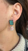 Pink & Green Flat Earrings