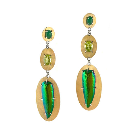 Beetle Wing Earrings