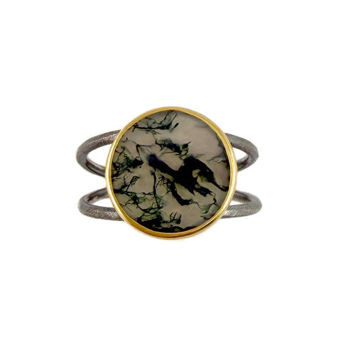 Large Moss Agate Ring
