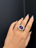 Oval Amethyst Dotted Ring