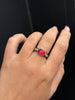 Ruby & Diamond Half Round Band Ring