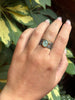 Aquamarine Crossover Ring with Diamond