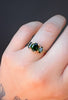 Oval the Moon Ring, Green Tourmaline