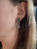 Labradorite & White Sapphire Earrings