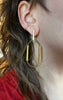 Oval Chain Tube Earring, Gold