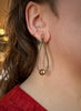 Long Loop Bead Earrings, Gold