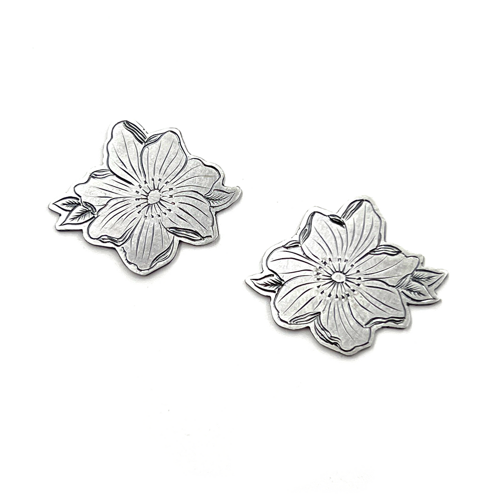 Engraved Lily Studs