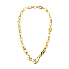 Over and Over Hand Etched Linked Chain Necklace