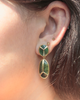 Lucky Scarab Drop Earrings, Emerald