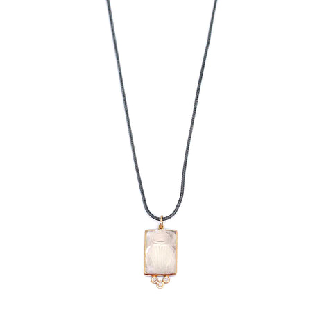 Quartz Scarab Necklace