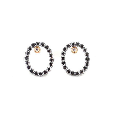 Oval Dotted Studs