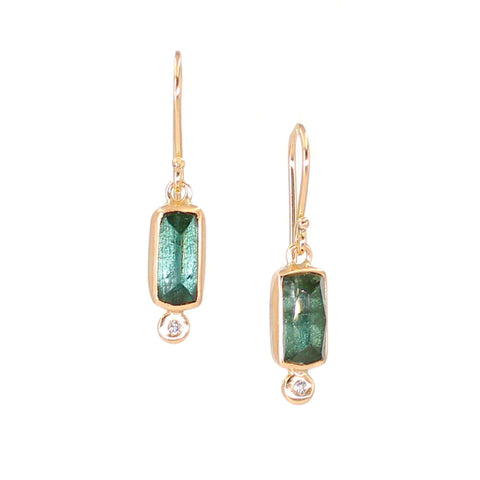 Tourmaline Rectangle Dangles