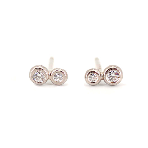 Palladium Diamond Studs