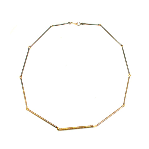 Gold Dust Bar Chain Necklace