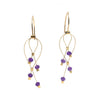 Lattice Hook Earrings, Mini, Amethyst