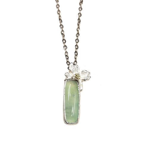 Chrysoprase Dogwood Pendant