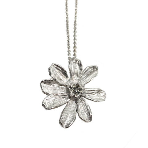 Zinnia and Diamond Necklace