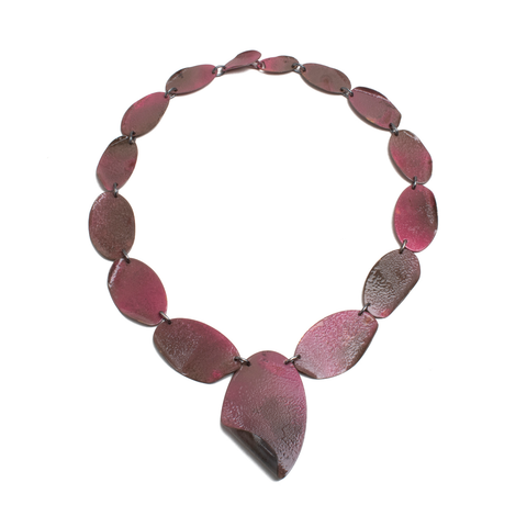 Exposed Ovals with Pendant, Midnight Pink